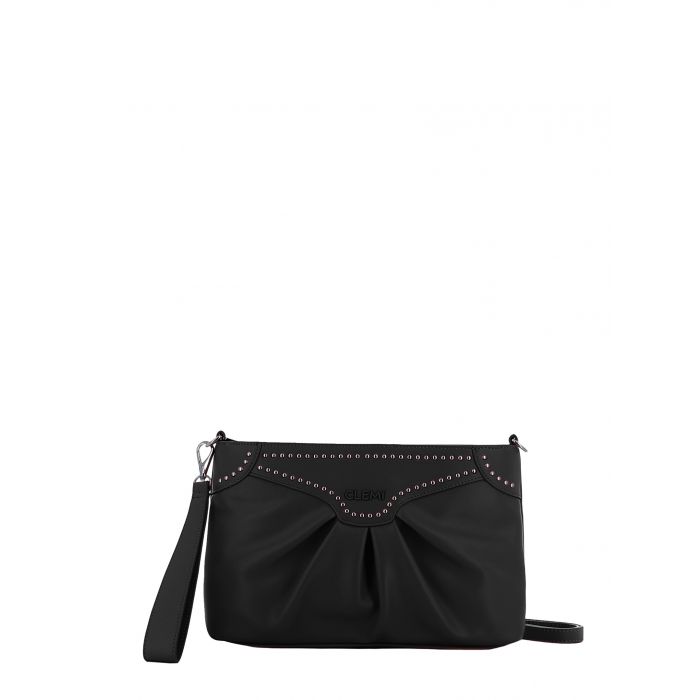 Pochette nera 2025 con borchie