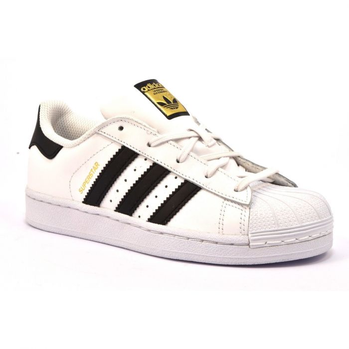 Adidas superstar nere con strisce bianche hotsell