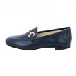 Mocassino blu con cinghia oro