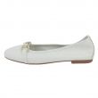 Ballerina in pelle bianca con morsetto