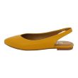 Sandalo in pelle gialla con slingback