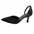 Sandalo Donna In Velluto Nero Con Dettagli Glitter