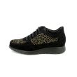 Sneaker in Velour Nero e Leopardato