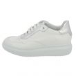 Sneaker in pelle bianca e argento