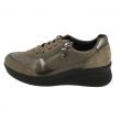 Sneaker lacci e zip in Camoscio Marrone