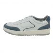 Sneaker in pelle bianca e camoscio blu