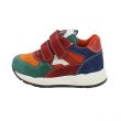 Sneaker con strappi in camoscio multicolor