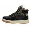 Sneaker alta con fascia animalier e glitter