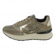 Sneaker in camoscio e laminato beige