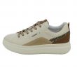 Sneaker Beige in Pelle con Paillettes