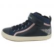 Sneaker Kalispera alta blu e rosa lacci elastici