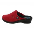 Ciabatta Chiusa Donna Fly Flot in Velluto Rosso