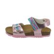 Sandalo footbed in glitter rosa