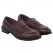 Mocassino classico in pelle bordeaux