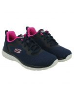 Scarpa sportiva blu e fuxia con memory foam