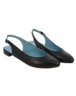 Ballerina slingback in pelle nera