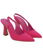 Decoltè con slingback in lycra fuxia