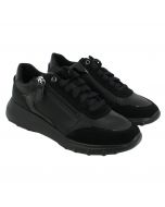 Sneaker Alleniee  in Pelle Nera con Zip Laterale