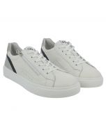 Sneaker in pelle bianca con zip