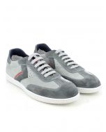 Sneaker in nabuk e camoscio grigio