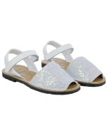 Minorchine in glitter bianco con strappo