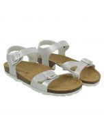 Sandalo footbed bianco perla