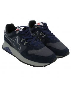 Sneaker YAK con Lacci in Camoscio Blu