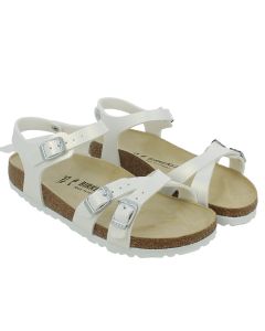 Sandalo Kumba Kids Shiny Lizard White