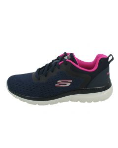 Scarpa sportiva blu e fuxia con memory foam