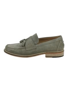 Mocassino in Velour Taupe con nappe