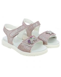 Sandalo Unicorno in Glitter Rosa