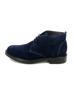 Desert Boot in Velour Blu