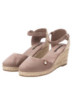 Espadrillas taupe con cinturino zeppa 6