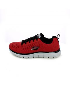 Scarpa sportiva rossa e nera con memory foam