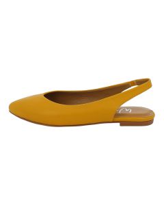 Sandalo in pelle gialla con slingback