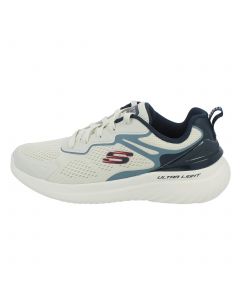 Scarpa sportiva bianca e blu con memory foam