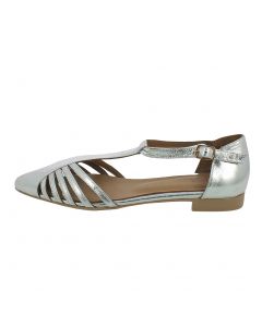 Ballerina Charlestone in Pelle Argento