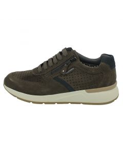 Sneaker Camoscio Grigio con Lacci e Lampo