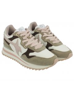 Sneaker Yak Suede Nylon Taupe Cipria