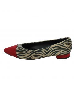 Ballerine da Donna L'Angolo Zebra e Rosso