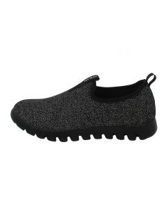 Slip-on nera con strass e memory foam