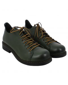 Scarpa Stringata in Pelle Verde