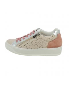 Sneakers traforata beige e rosa chic