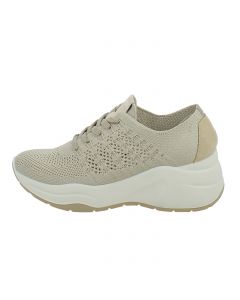 Sneakers Beige in Tessuto Traspirante