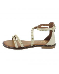 Sandal alla Schiava con Borchie Bianco