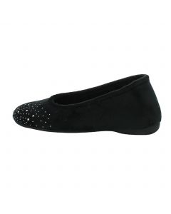 Pantofola nera con strass