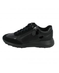 Sneaker Alleniee  in Pelle Nera con Zip Laterale