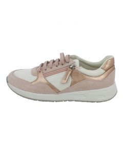 Sneaker in Camoscio Rosa e Rete con Zip