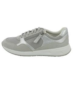 Sneaker in Camoscio Grigio e Rete con Zip