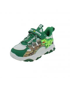 Sneakers Bambino Verdi con T-Rex e Luci